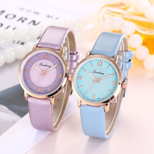 

otoky watch womens watches women fashion leather band analog quartz round wrist watch wristwatch reloj mujer 19may20, Slivery;brown
