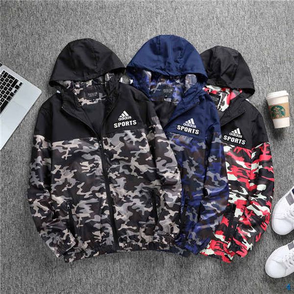 

designer mens jackets 2019 new fashion casual camouflage print jacket contrast color panelled men clothing polyester size s-3xl wholesale4, Black;brown