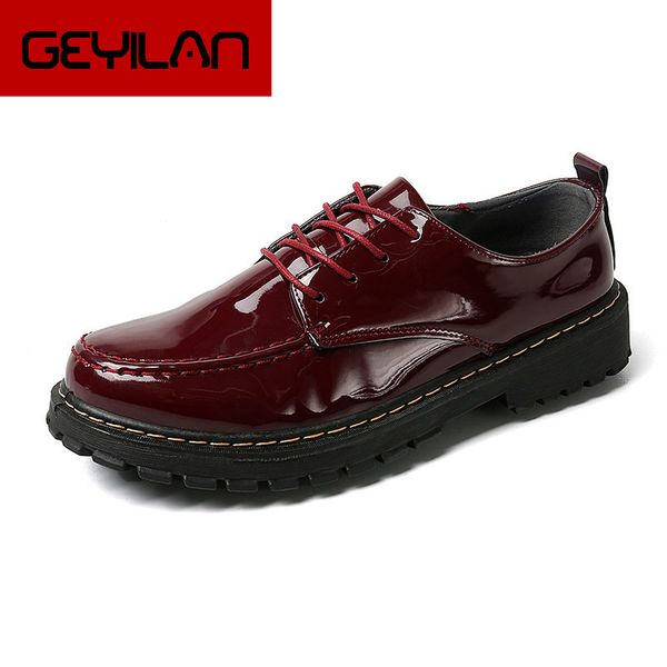 

leather men's ankle shoes autumn winter fashion men sneakers low male leather oxfords hjm89, Black
