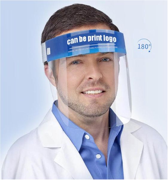 

Face shield mask Anti-fog Isolation Full Protective masks with Elastic band Sponge headband HD Transparent PET protection Anti Splash Dust