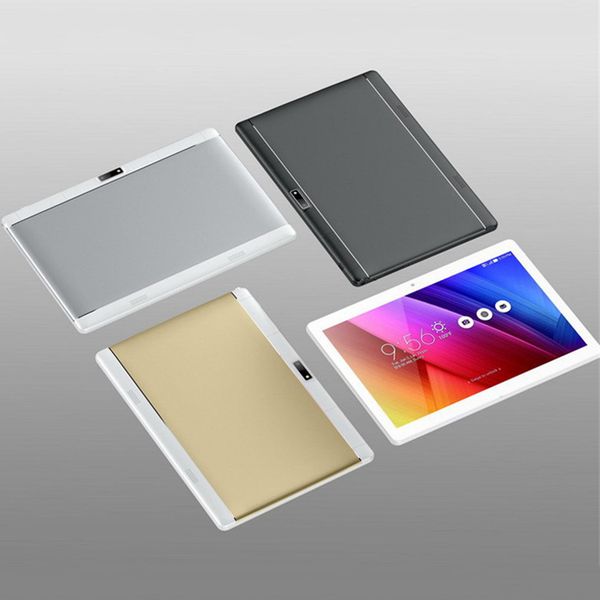 

2020 new tablet silver gray 10.1 inch square hole tablet computer ips screen gps dual card 3g call