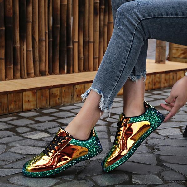

reflective footwear for sport shoes women's sports shoes womens running sneakers womens fitness greeen gold a576