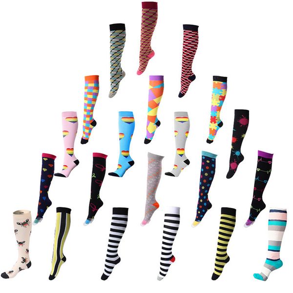 

selling sports elastic compression socks long tube running compression knee high socks, Black