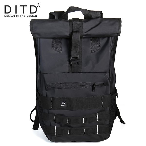 

ditd men's backpack adjustable size nylon men lapbag large capacity new travel backpack college student school bags