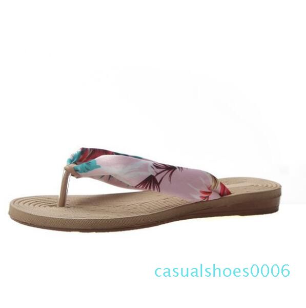 

summer colors flax home slippers women 35-40 large size slapping beach flip flops non-slip family slippers c06, Black