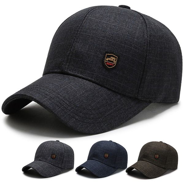 

men's designer plaid outdoor breathable youth baseball cap fashionable british all-match dad hat, Blue;gray