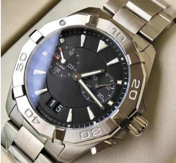 

Luxury men 039 watch erie apphire mirror wi ronda quartz movement with alarm clock function ize 41mm