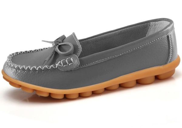 

women casual shoes leather breathable soft bottom flats women's shoes 180, Black