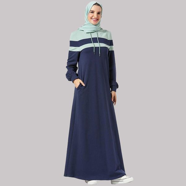 

plus size hooded sweatshirt maxi dress muslim dress women long sleeves dubai arab abaya kaftan jilbab islamic clothing ramadan, Red