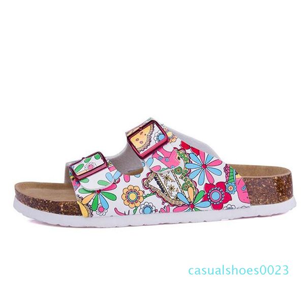 

yeerfa new summer beach cork slippers sandals casual double buckle clogs sandalias women slip on flip flops flats shoe plus size c23, Black