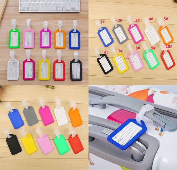 

luggage tag suitcase travel bag label holder name card straps suitcase name pet tags pendant handbag travel accessories name id address tags, Black