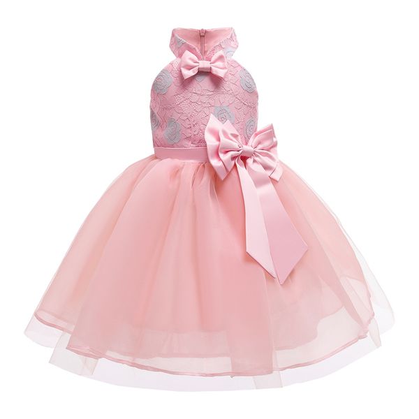 

sweet baby} дети детской лук девушка партия lace свадебного платье невеста платье принцесса девушка рукава лук платье, Red;yellow