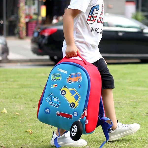 

tomy/card girl's and boy's ceremony cartoon backpack cloth school bag car shoulder diving mainland china