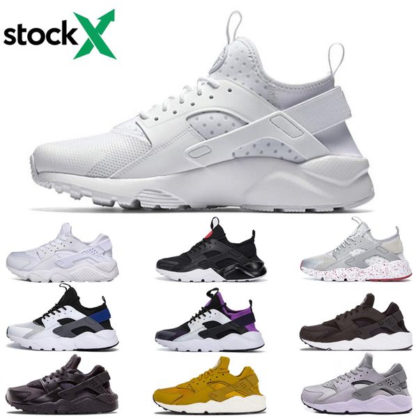 

stock x huarache iv 4.0 1.0 running shoes for women men triple black white men huaraches sports sneakers trainers chaussures 36-45