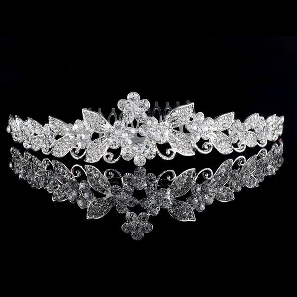 

wedding party 16x5cm заколки из бисера головной убор из листьев цветка невесты с короной из бриллиантовых головных уборов для невесты, испол, Golden;silver