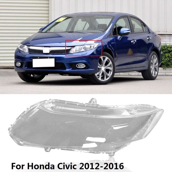 

capqx 1 шт. для civic 2012-2016 передняя фара крышка лампы абажур водонепроницаемый яркий абажур оболочки крышка крышка