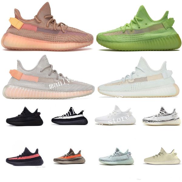 

kanye west men desinger shoes 2020 women trainers zebra static black bred cream white sesame sports sneakers 36-45 fifty two