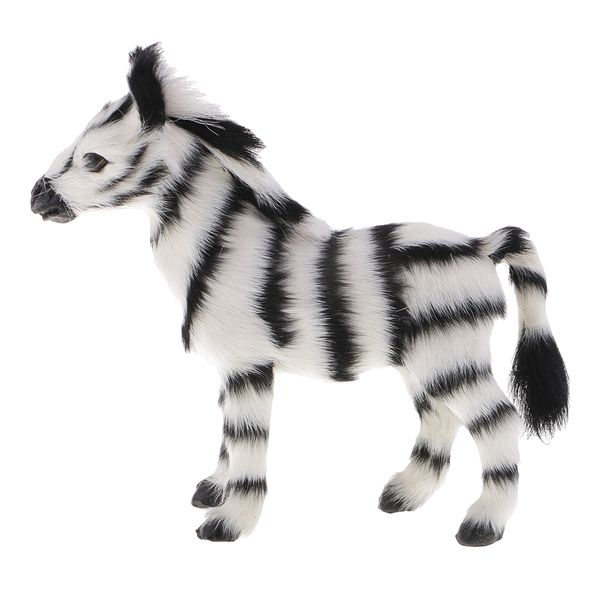 

simulation plush animal pet model zebra model figure children toy home decor