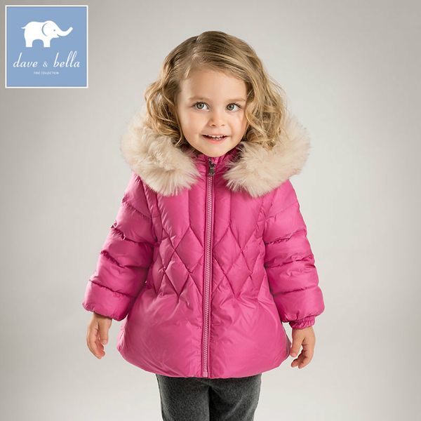 

db5937 dave bella winter infant baby girls down jacket children white duck down padding coat kids hooded outerwear, Blue;gray
