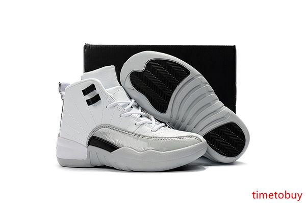 

2019 new xii mid high 12 12s black blue red children basketball shoes boy girl youth kid sport sneaker size 28-35