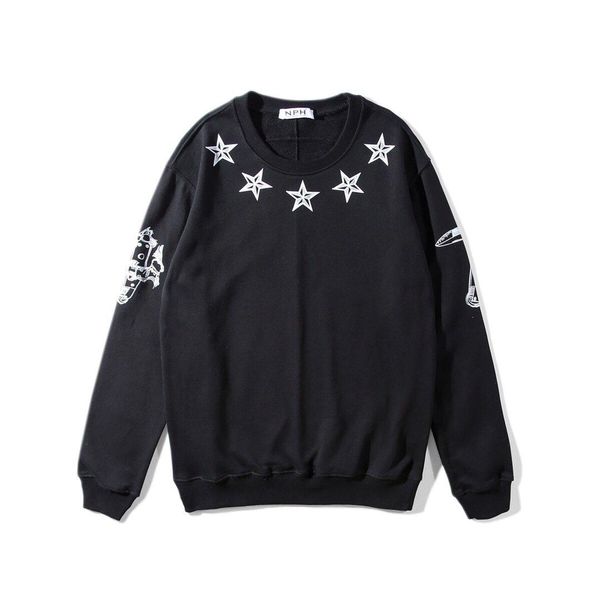 

новые поступления осень конструктора mens женщин свитер толстовки 5 stat круглый воротник мода одежда спорт рубашки толстовки верхнего качес, White;black