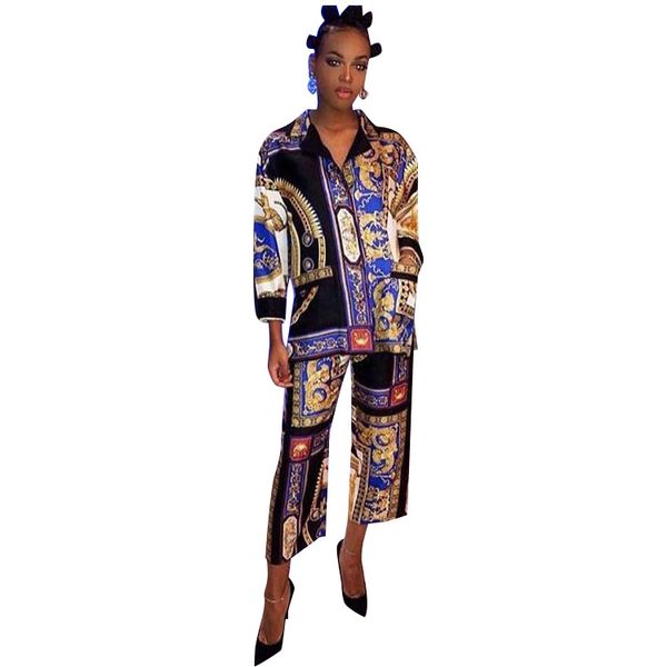 

Vintage Flora Print 2PCS Long Sleeve Women Suit Luxury Ladies Casual Suits Designer Luxury Womens Sexy Suits