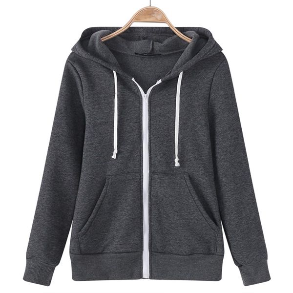 

плюс размер 5xl женщины толстовки толстовка повседневная streewear с длинным рукавом твердые кофты свободные капюшоном молния теплые толстов, Black