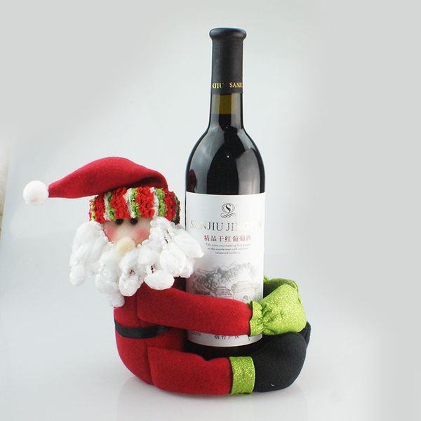 

2009 new christmas home decoration santa claus snowman bottle set large bottle decoration navidad stocking stuffer