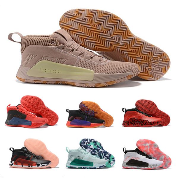

2019 Горячая распродажа Lillard Dame 5 All Skate Розовый Красный Серый Backetball Обувь для Мужчин