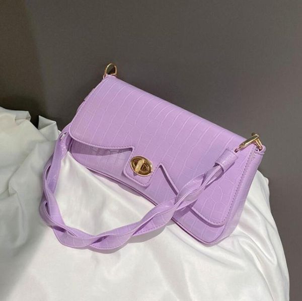 

stone pattern tote bag 2020 new high-quality pu leather women's designer handbag weave shoulder strap shoulder bags armpit bag