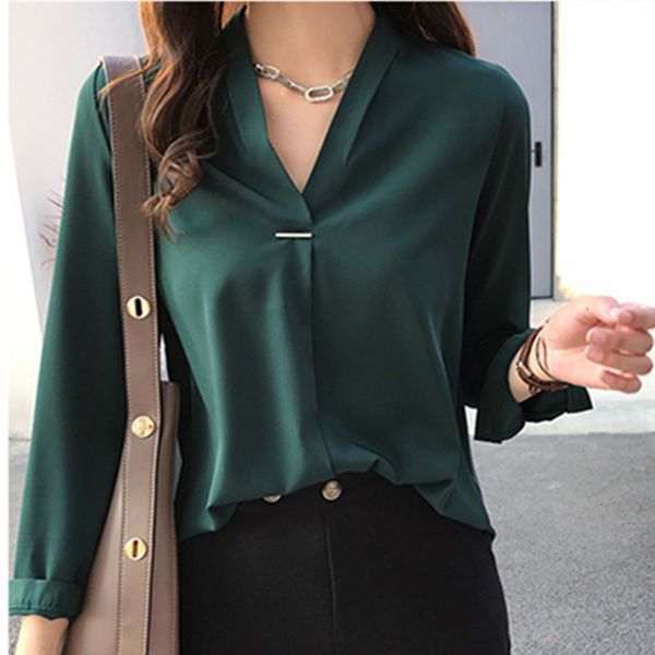 

plus size blouse women autumn now spring women blouses chiffon blouse long sleeve shirts fashion ladies women shirt blusas, White