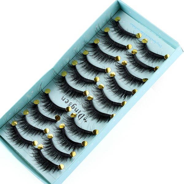 

10pair natural false eyelashes soft long eyelash fake eye lashes extension tools makeup false eyelashes extension cils wimpers
