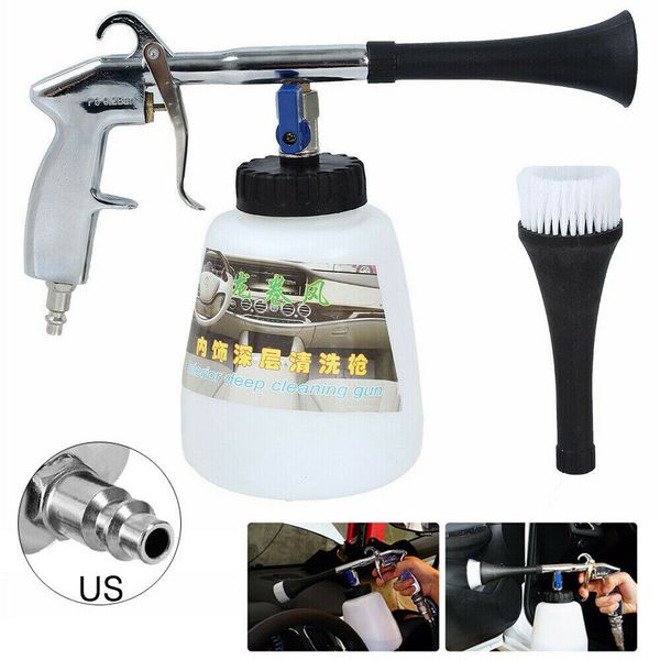 

us high pressure auto car air pulse cleaning gun brush washer foam care tool kit
