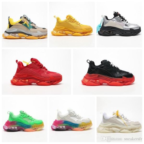 

2019 Утроитель сек 3,0 Радуга новый гелий кристалл дно Красный Зеленый Желтый Самые красивые Старый папа обувь платформы Тренажеры 36-45