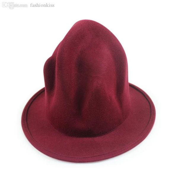 

wholesale-stage props men's black wool tube fedoras buffalo hat mountain hat pharrell williams ing, Blue;gray