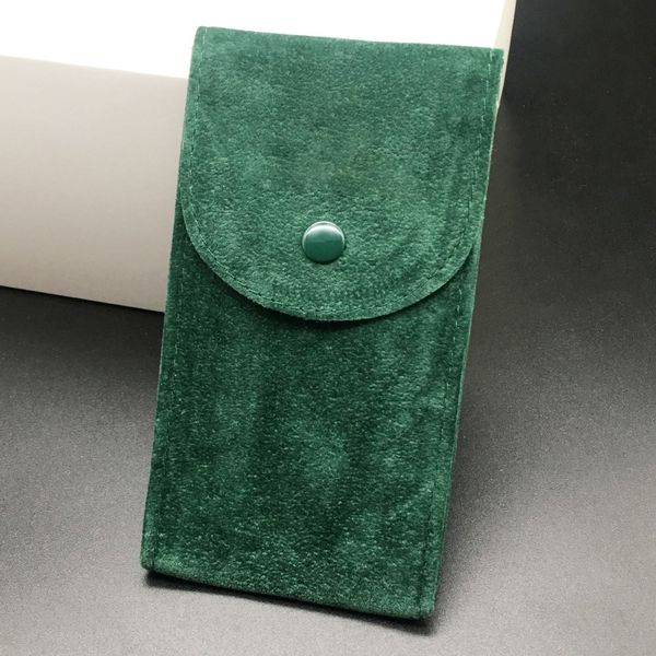 Estojo protetor para relógio de bolso verde liso de alta qualidade para relógios Rolex 12,8 cm