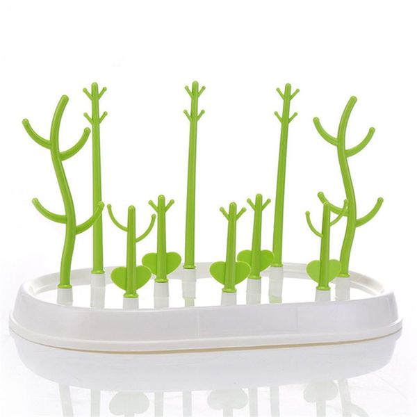 

1 set safe detachable baby bottle drying rack drainer storage shelf