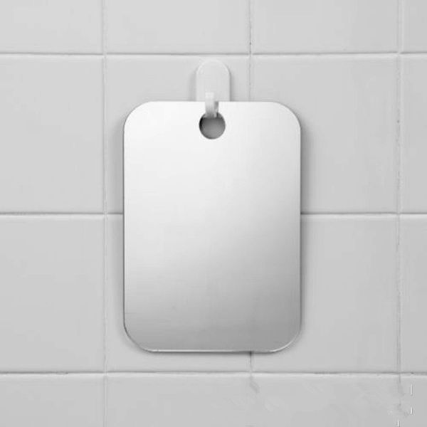 

acrylic anti fog shower mirror bathroom fogless fog mirror washroom travel for man shaving mirror 13*17cm 82