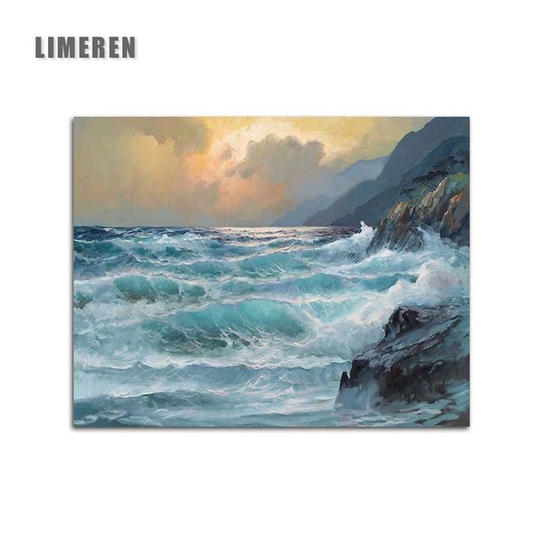 

sea sunset coloring by number hand painted diy pictures modular canvas oil painting by numbers for living room wall art