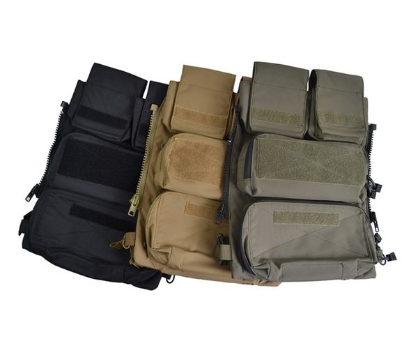 

2nd generation pouch bag panel knapsack zipper closure for jpc2.0 tactical vest