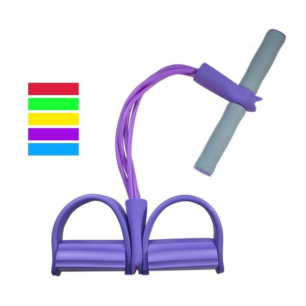 

4 resistanc elastic pull ropes exerciser rower belly resistance band home gym sport training elastic bands for fitness equipment