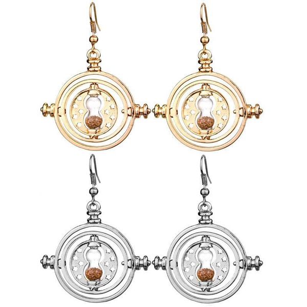 

harry earring hourglass time converter earring time-turner earrings, Silver