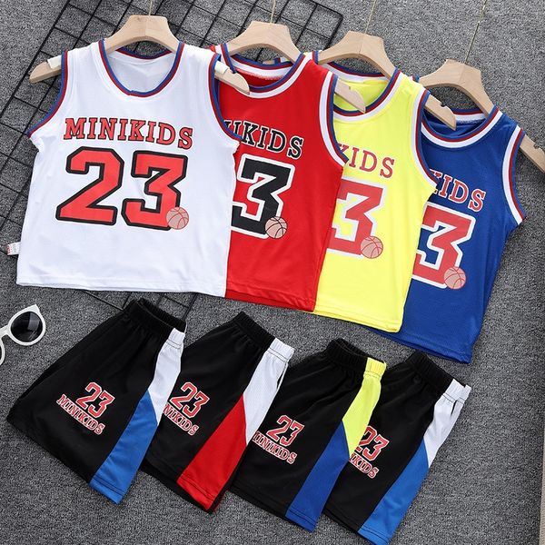 

vigeq boys basketball sportswear sweatshirt sweatshirt ' sports jersey suit 2020 children's summer clothes handsome children