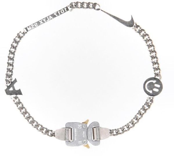 

2020 1017 alyx studio logo metal chain necklace bracelet belts men women hip hop outdoor street accessories festival gift ship