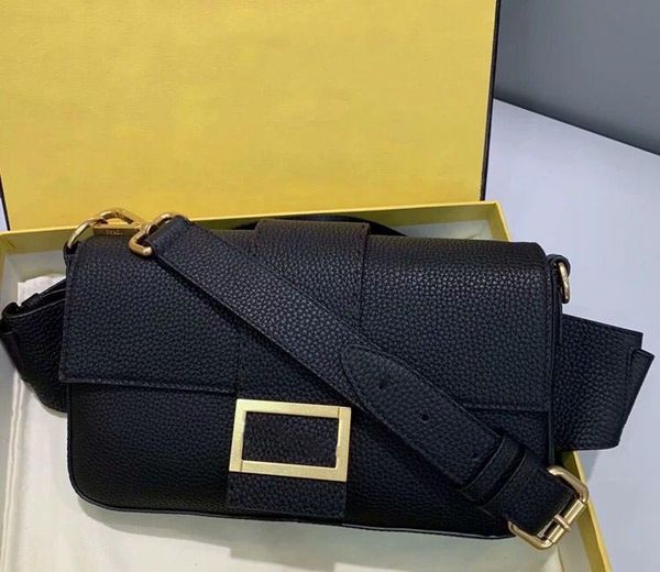 

новый багет женский кожаный мешок плеча конструктора пояса сумки fanny pack с съемный ремень талии сумка мода crossbody сумки