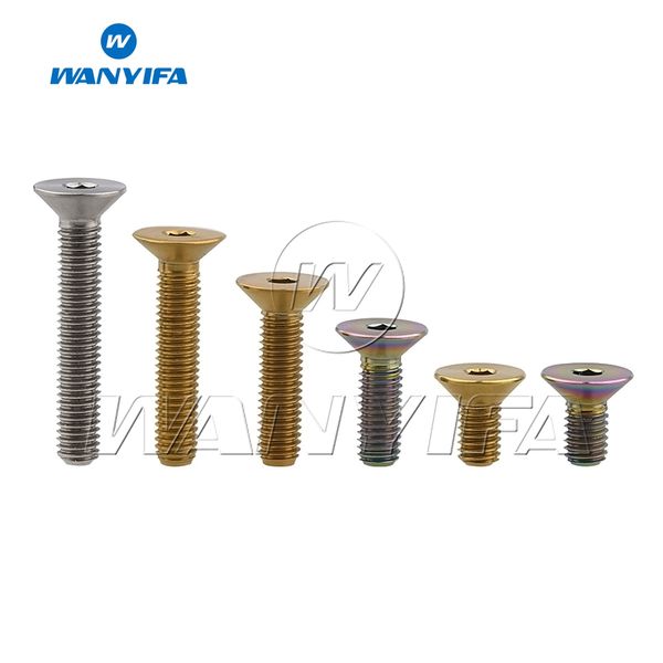 Wanyifa Titanium Bolt M5 X10 12 15 20 25mm Cabeça Plana Cabeça Hex Socket parafuso