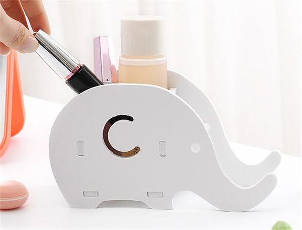 

горячая организация слон diy офис настольный ящик для хранения ручка телефон стойки держатель контейнер рабочего стола метизы организатор ка