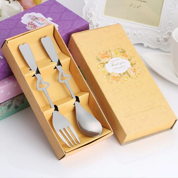 

heart shape stainless steel dinnerware set cutlery tableware wedding favors and gifts for guest ing