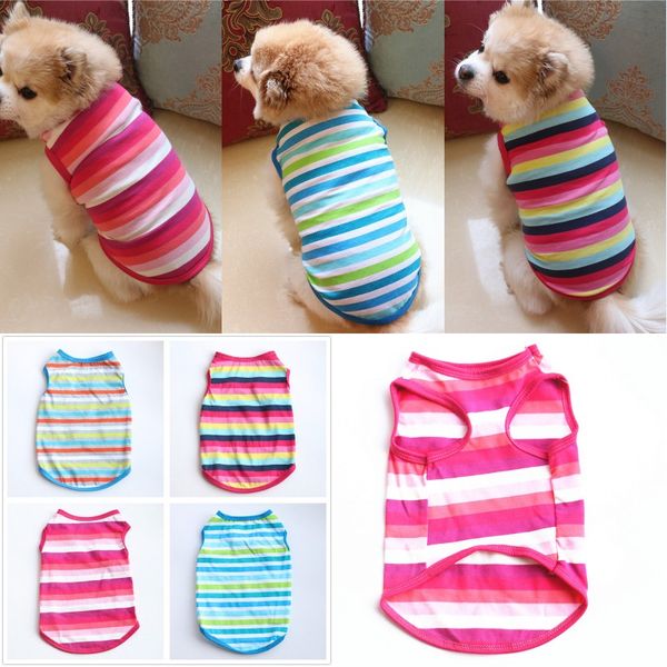 

pet dog summer stripe vest puppy cotton pet cat vest summer beach costume dog summer stripe clothing