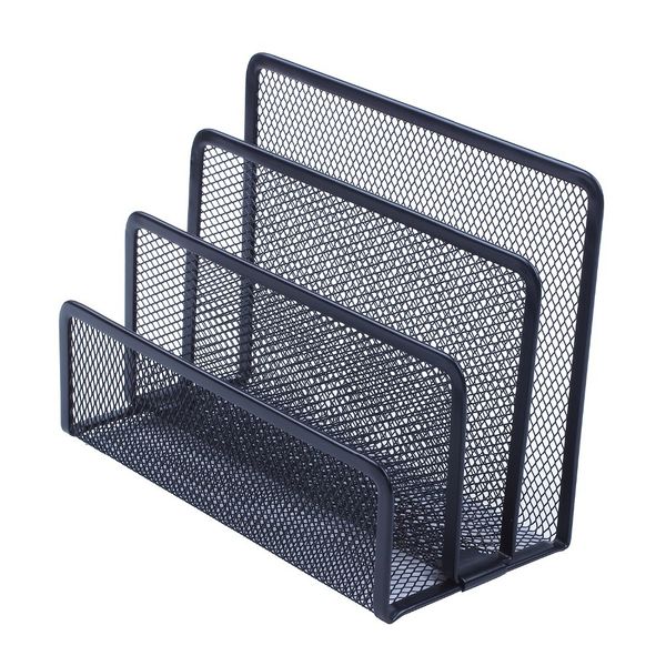 2019 Black Metal Mesh Desk Organizer Desktop Letter Sorter Mail Tray File Organiser Office Home Bookends Book Holder Document Trays From Jmqj88 6 51